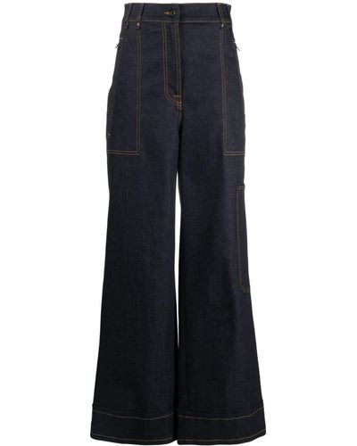 Tom Ford Jeans Cardo a gamba ampia - Blu