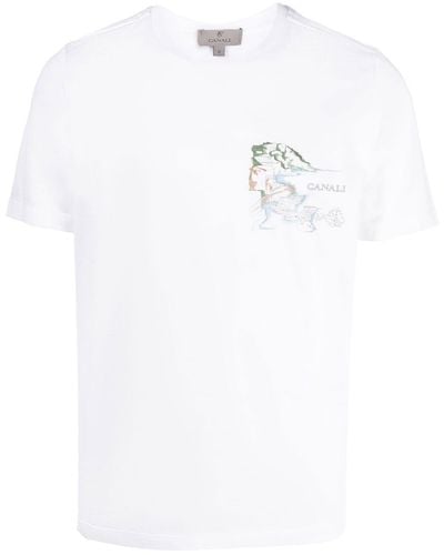 Canali T-shirt con stampa - Bianco