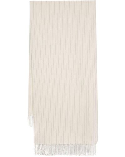 Totême Pinstripe Cotton Sarong - White