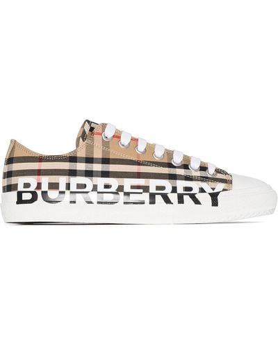 Burberry Sneakers Met Vintage Ruit - Meerkleurig