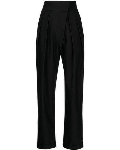 B+ AB High-waisted Pleated Trousers - Black