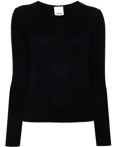 Allude Long-sleeved Cashmere Sweater - Black
