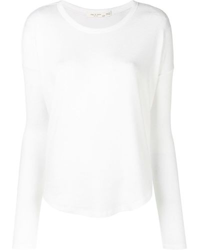 Rag & Bone T-shirt classique à manches longues - Blanc
