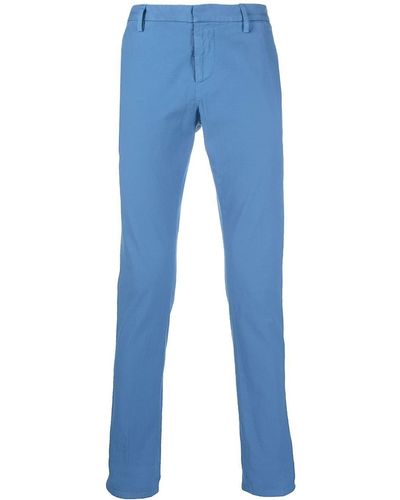 Dondup Mid-rise Tapered-leg Trousers - Blue