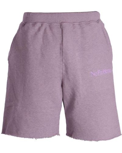 Aries Mini Problemo Cotton Track Shorts - Purple