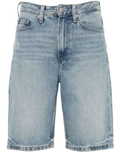 Tommy Hilfiger Jeans-Shorts im Distressed-Look - Blau