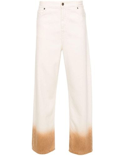 Alanui Straight-Leg-Jeans mit Logo-Patch - Weiß