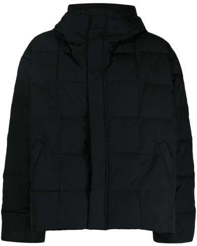 Izzue Hooded Quilted Padded Jacket - Black