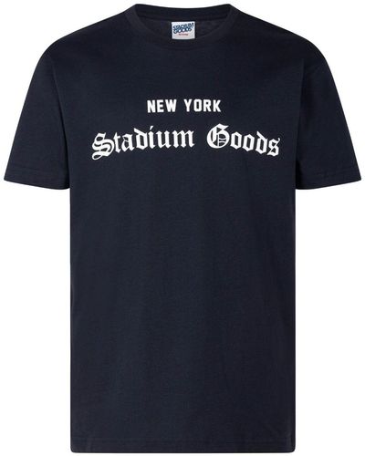 Stadium Goods NYC Paper Navy T-Shirt - Blau