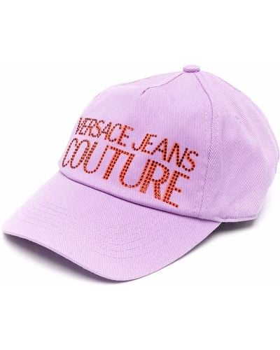 Versace Embellished Logo Baseball Cap - Purple