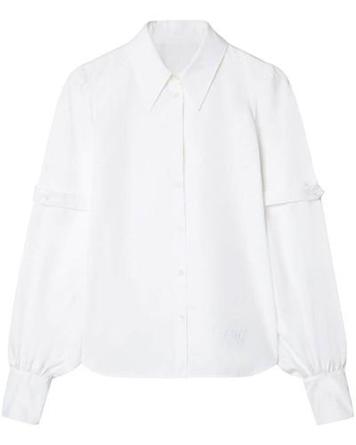 Off-White c/o Virgil Abloh Popeline-Hemd mit Riemen - Weiß