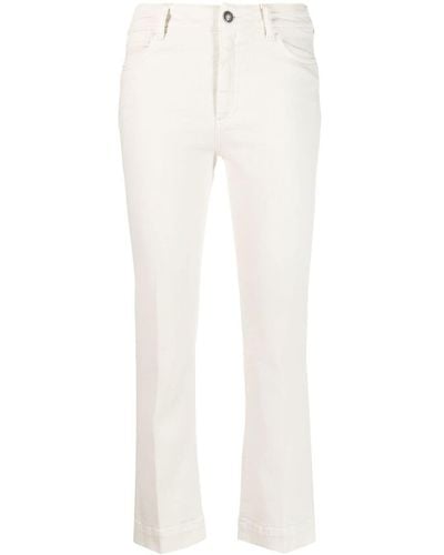 Sportmax Jean slim à coupe courte - Blanc