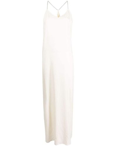 Peserico Draped Long Dress - White