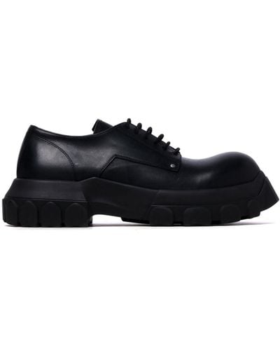 Rick Owens Bozo Tractor Leather Shoes - Black