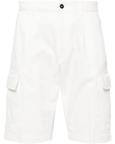 Corneliani Halbhohe Cargo-Shorts - Weiß