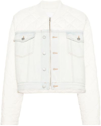 MM6 by Maison Martin Margiela Hemdjacke mit Rautensteppung - Weiß