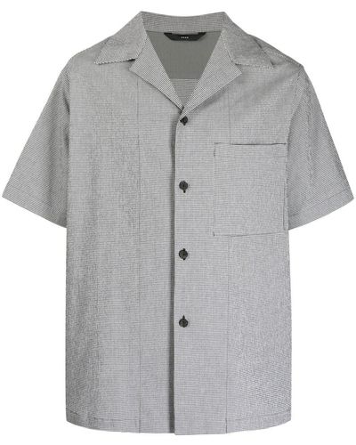 Hevò Gingham Check-pattern Shirt - Gray