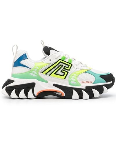 Balmain B-East Sneakers mit PB-Applikation - Grün