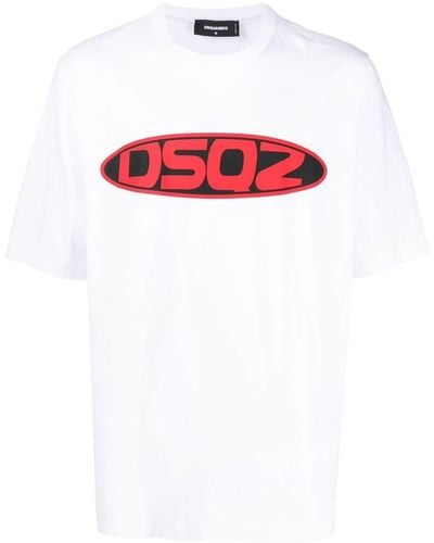 DSquared² Camiseta con logo estampado - Rojo
