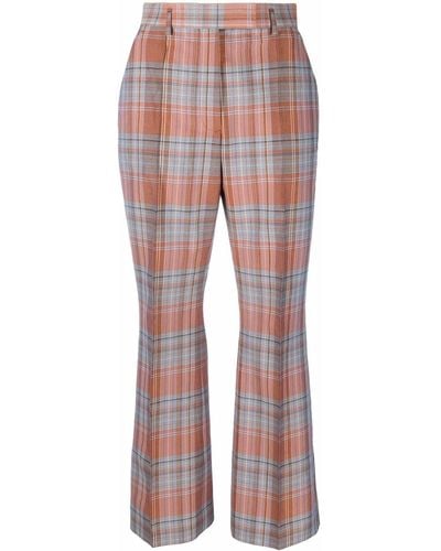 Acne Studios Checked Straight-leg Pants - Red