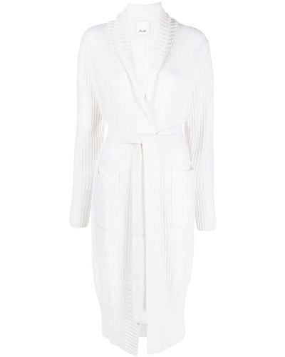 Allude Cashmere Knit Cardi-coat - White