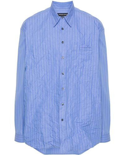 Y. Project Camisa con logo bordado - Azul