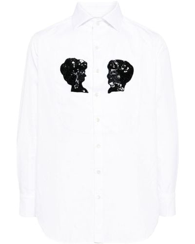 Bode Overhemd Verfraaid Met Pailletten - Zwart