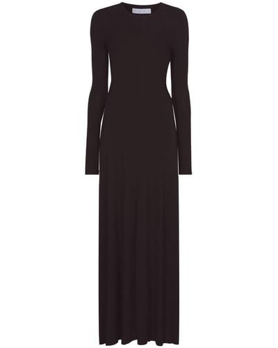 Proenza Schouler Midi-jurk Met Open Rug - Zwart
