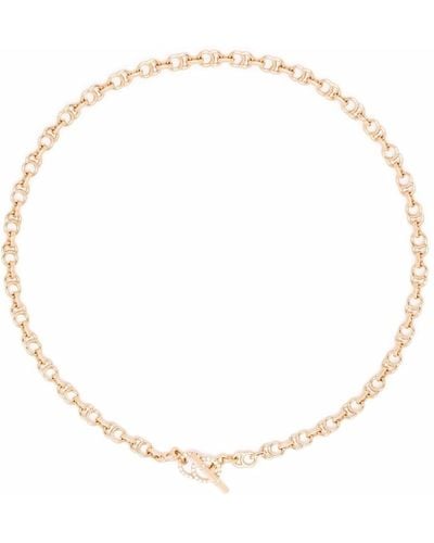 COURBET 18kt Recycled Rose Gold Celeste Laboratory-grown Diamond Clasp Chain Necklace - Pink