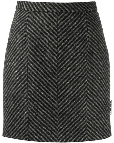 Off-White c/o Virgil Abloh Diagonal-stripe Mini Skirt - Grey