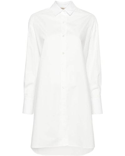 Gentry Portofino Appliqué-detail Poplin Shirt - White