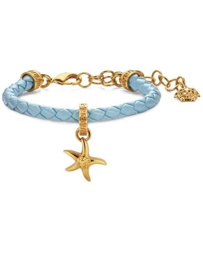 Versace Starfish-charm Braided Bracelet - Blue