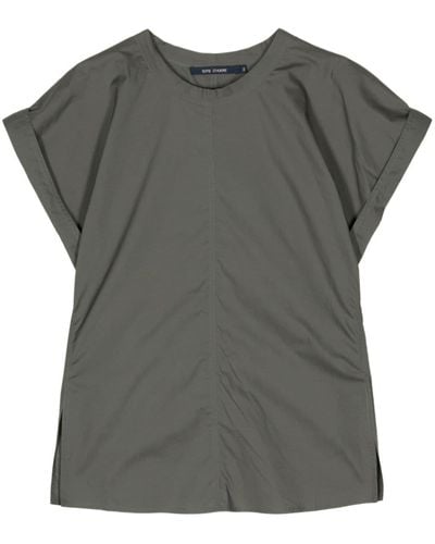 Sofie D'Hoore Round-neck cotton T-shirt - Grau