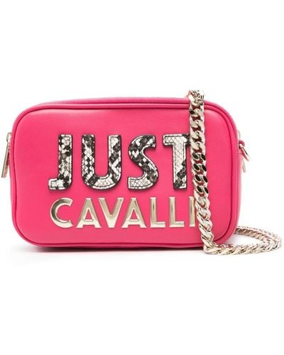 Just Cavalli Umhängetasche mit Logo - Pink