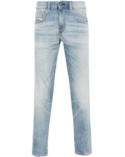 DIESEL Halbhohe Slim-Fit-Jeans - Blau