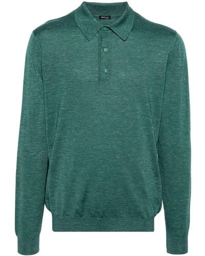 Kiton Fine Knit Polo Shirt - Green