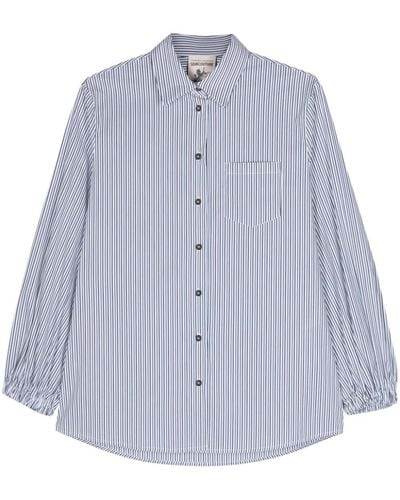 Semicouture Striped Poplin Shirt - Blue