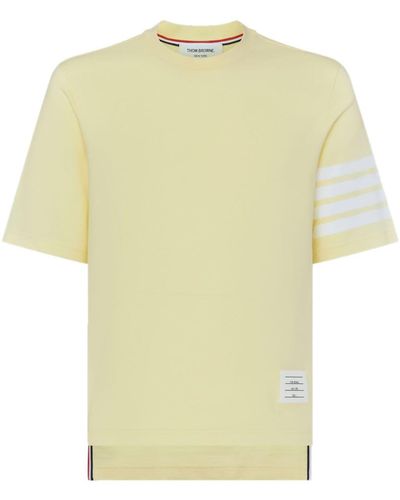 Thom Browne 4-Bar Short-Sleeve T-Shirt - Yellow