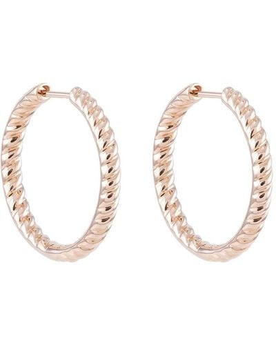 Anita Ko 18kt Rose Gold Zoe Braided Hoop Earrings - Metallic