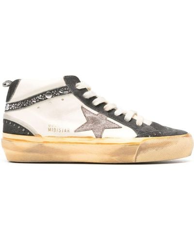 Golden Goose Mid Star Mid-top Trainers - White