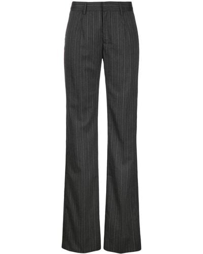 Alessandra Rich Pinstriped Tailored Pants - Gray