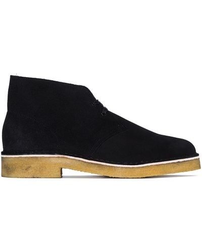 Clarks Leather Desert Boots - Black