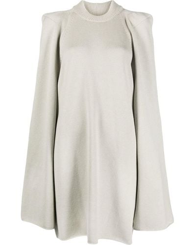 Rick Owens Tec exaggerated-shoulder Sweater - White