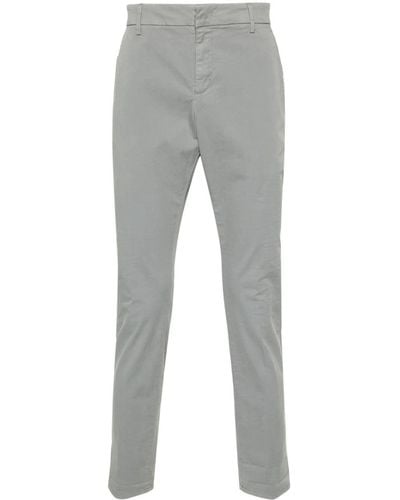 Dondup Gaubert Low-waist Slim-fit Pants - Grey