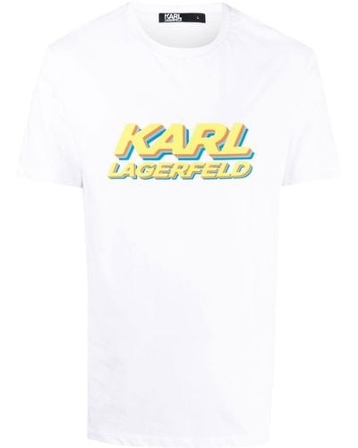 Karl Lagerfeld T-Shirt mit Logo-Print - Weiß