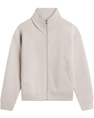 Axel Arigato Core Zip-up Wool-blend Cardigan - White