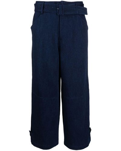 Manuel Ritz Straight-leg Cotton Cargo Jeans - Blauw