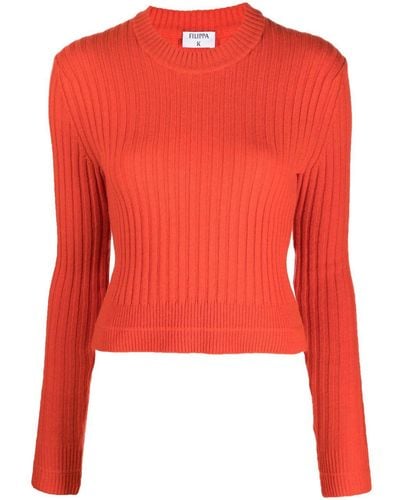 Filippa K Sweater Met Ronde Hals - Rood