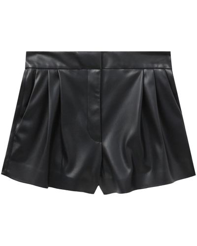 Stella McCartney Faux-leather short shorts - Nero