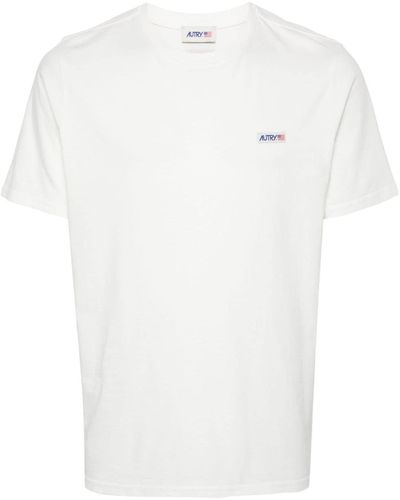 Autry Logo-patch Cotton T-shirt - White